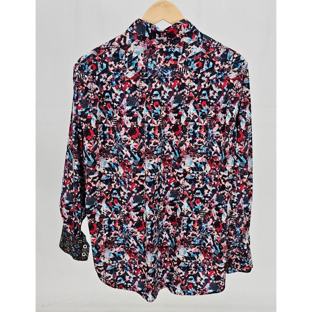 Robert Graham XL Classic Fit Red Geometric Contrasting Cuff Button Front… - Picture 7 of 7